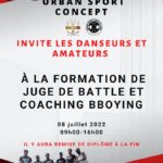 Flyer Formation de juge et Coaching Breakdance à Kinshasa 2022